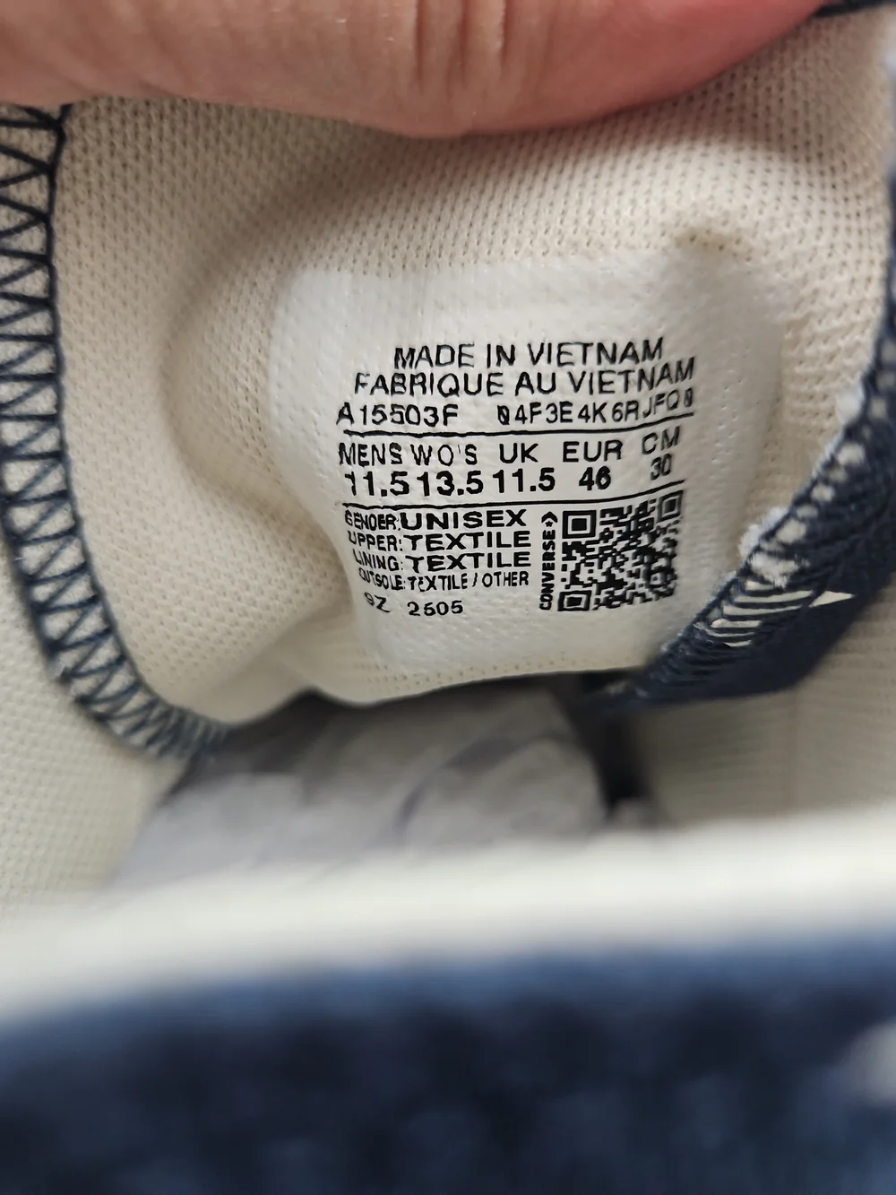 Converse High-Top Star Canvas Sneakers - Navy & White - Picture 8 of 8